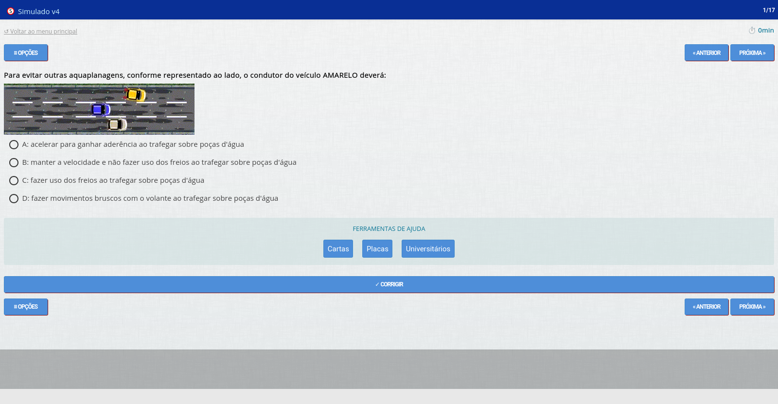Print do App Simulado DETRAN RJ